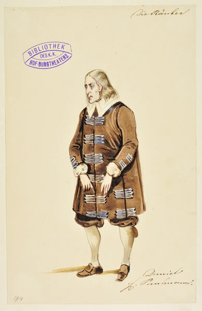 Die Räuber, Titel der Serie: Figurinen des k.k. Hof-Burgtheaters