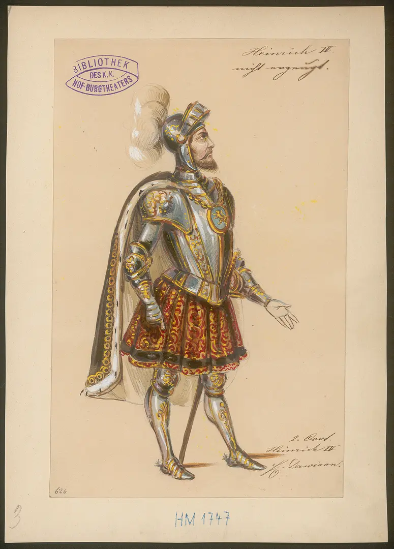 König Heinrich der Vierte, Suchtitel: Heinrich IV., Originaltitel: King Henry IV, Titel der Serie: Figurinen des k.k. Hof-Burgtheaters