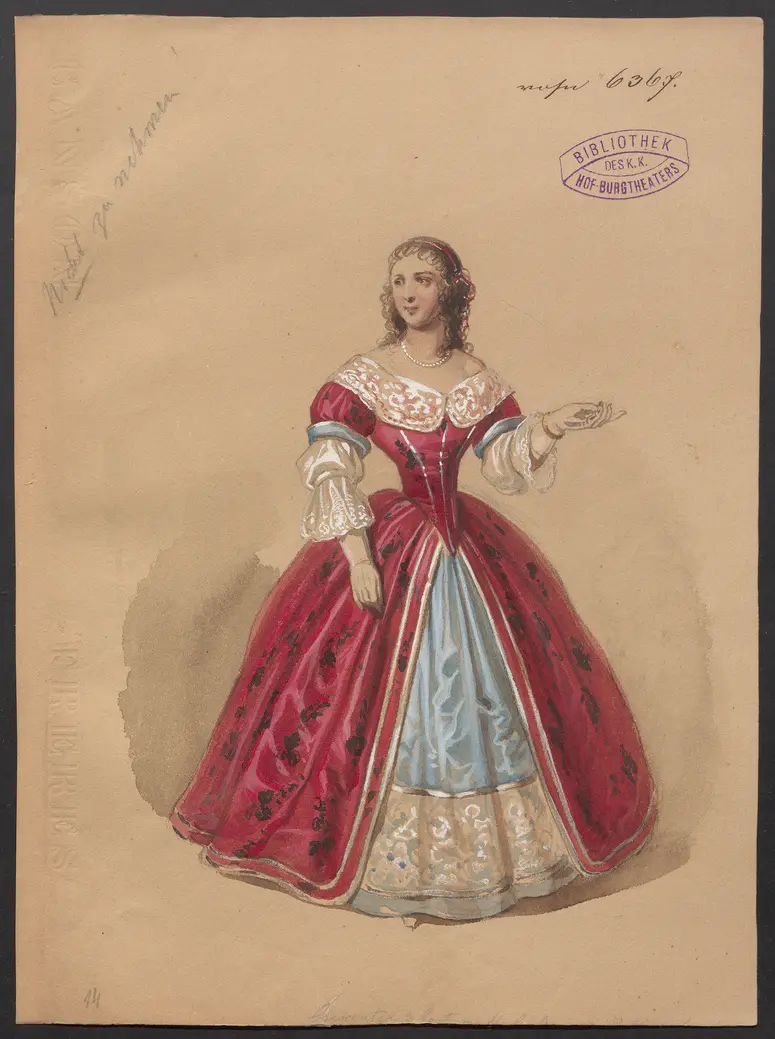 Crescentia, Titel der Serie: Figurinen des k.k. Hof-Burgtheaters
