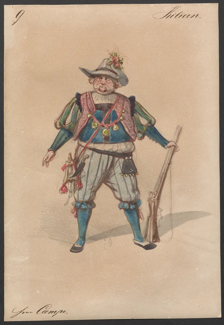 Der Freischütz, Titel der Serie: Figurinen des k.k. Hofoperntheaters