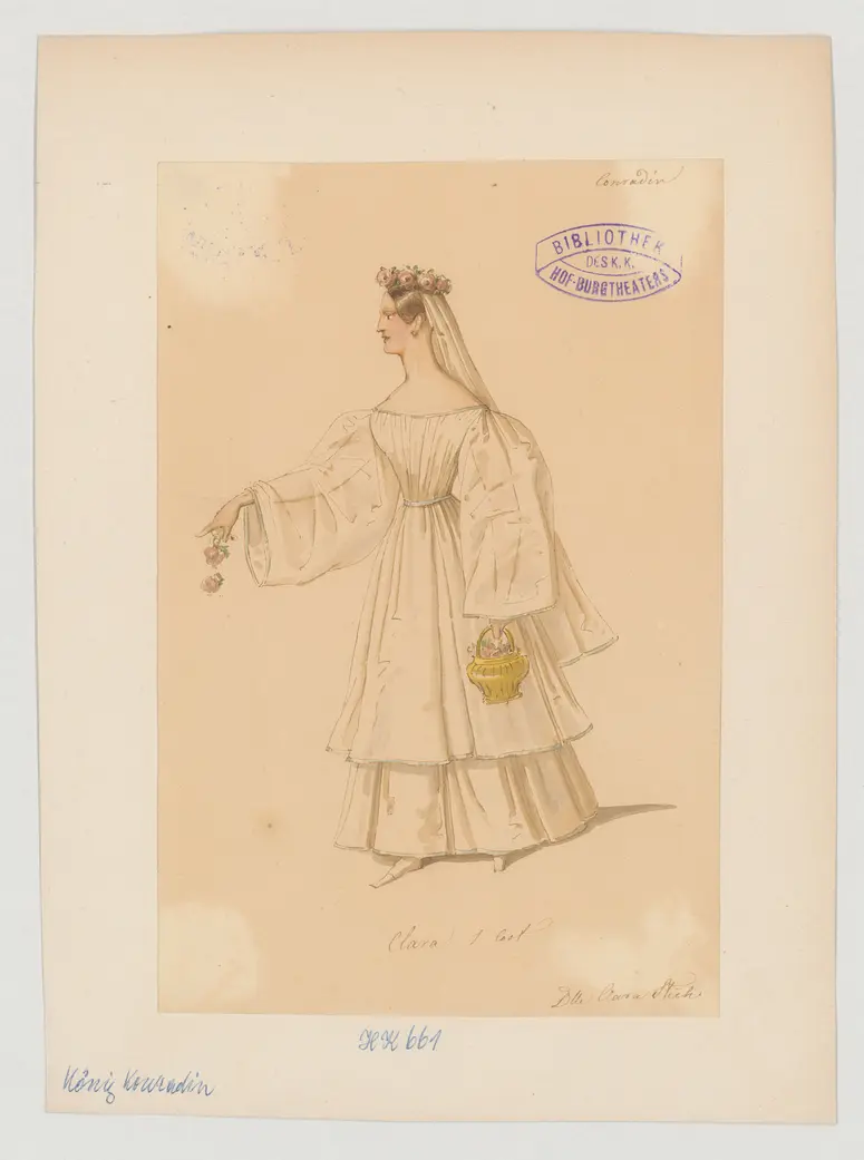 König Konradin, Titel der Serie: Figurinen des k.k. Hof-Burgtheaters