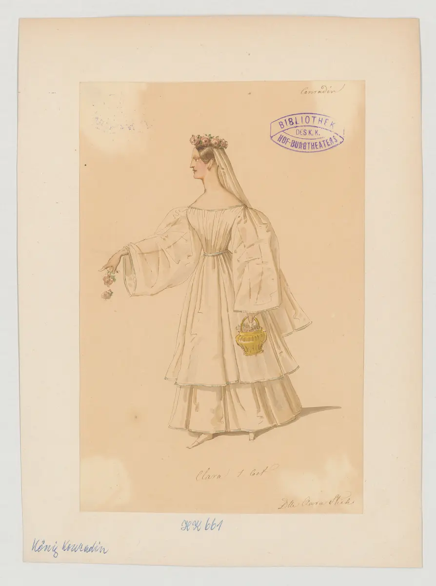 König Konradin, Titel der Serie: Figurinen des k.k. Hof-Burgtheaters