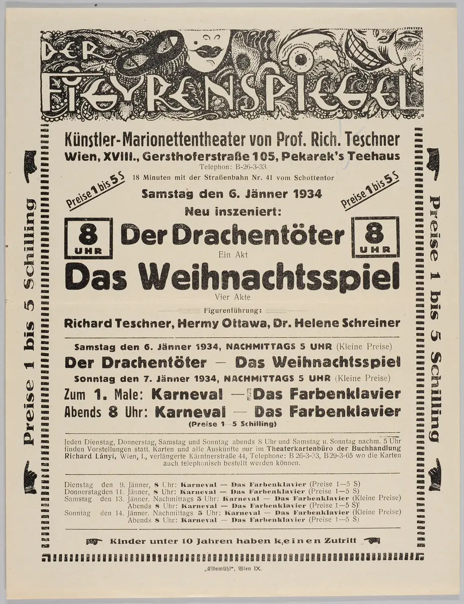 Der Figurenspiegel, Verweis auf Stücktitel: Der Drachentöter, Verweis auf Stücktitel: Das Weihnachtsspiel