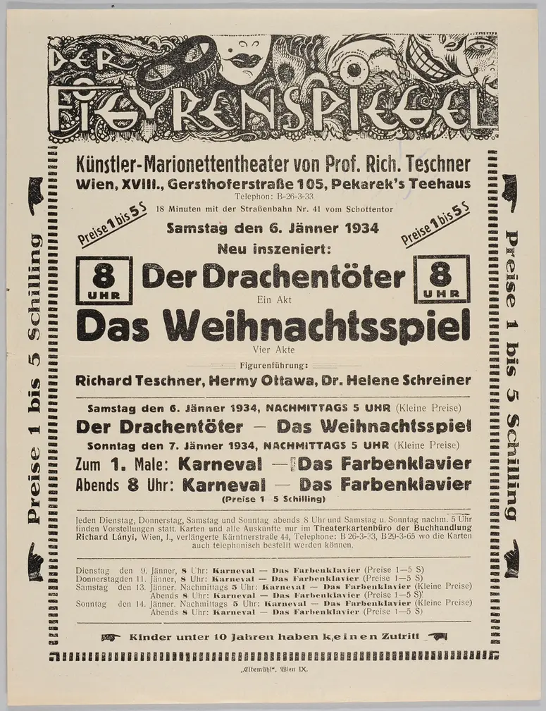 Der Figurenspiegel, Verweis auf Stücktitel: Der Drachentöter, Verweis auf Stücktitel: Das Weihnachtsspiel