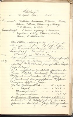Protokolle der Ausschusssitzungen des Vereines des Deutschen Volkstheaters in Wien