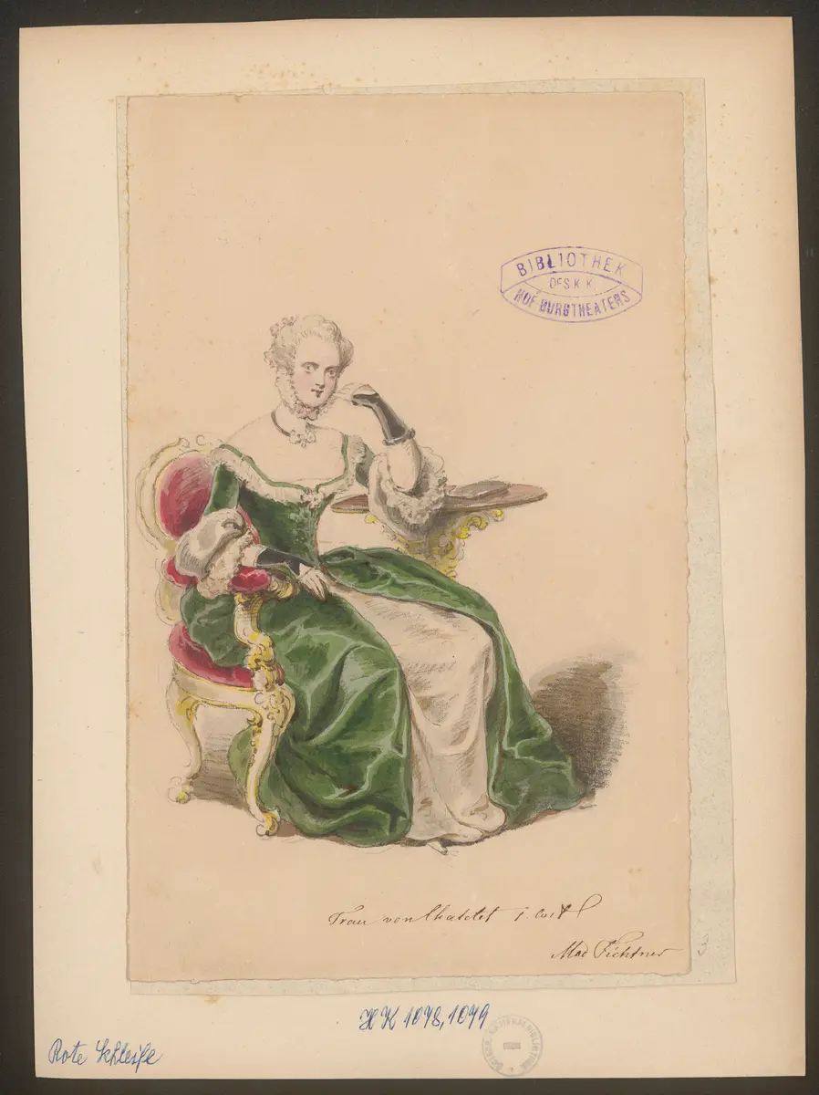 Die rote Schleife, Titel der Serie: Figurinen des k.k. Hof-Burgtheaters