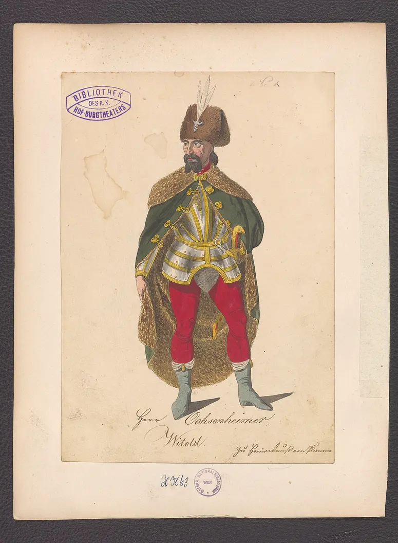 Heinrich Reuß von Plauen, oder Die Belagerung von Marienburg, Titel der Serie: Figurinen des k.k. Hof-Burgtheaters