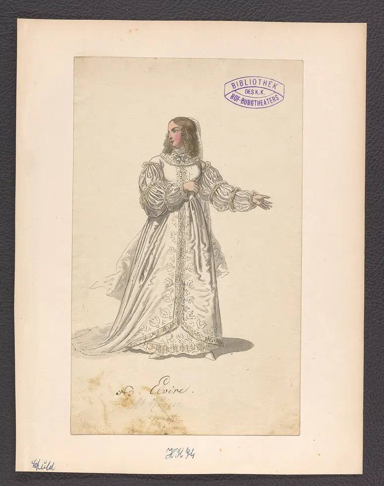 Die Schuld, Titel der Serie: Figurinen des k.k. Hof-Burgtheaters