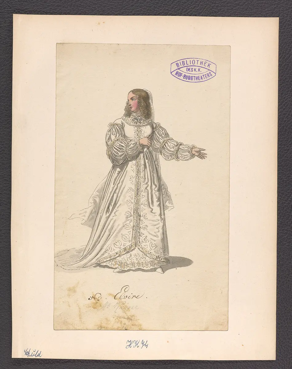 Die Schuld, Titel der Serie: Figurinen des k.k. Hof-Burgtheaters