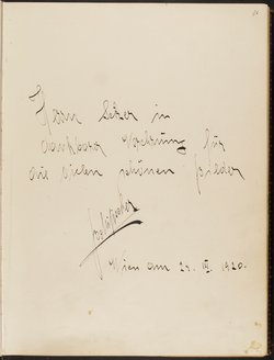 Gästebuch. Atelier Franz-Xaver Setzer, Wien