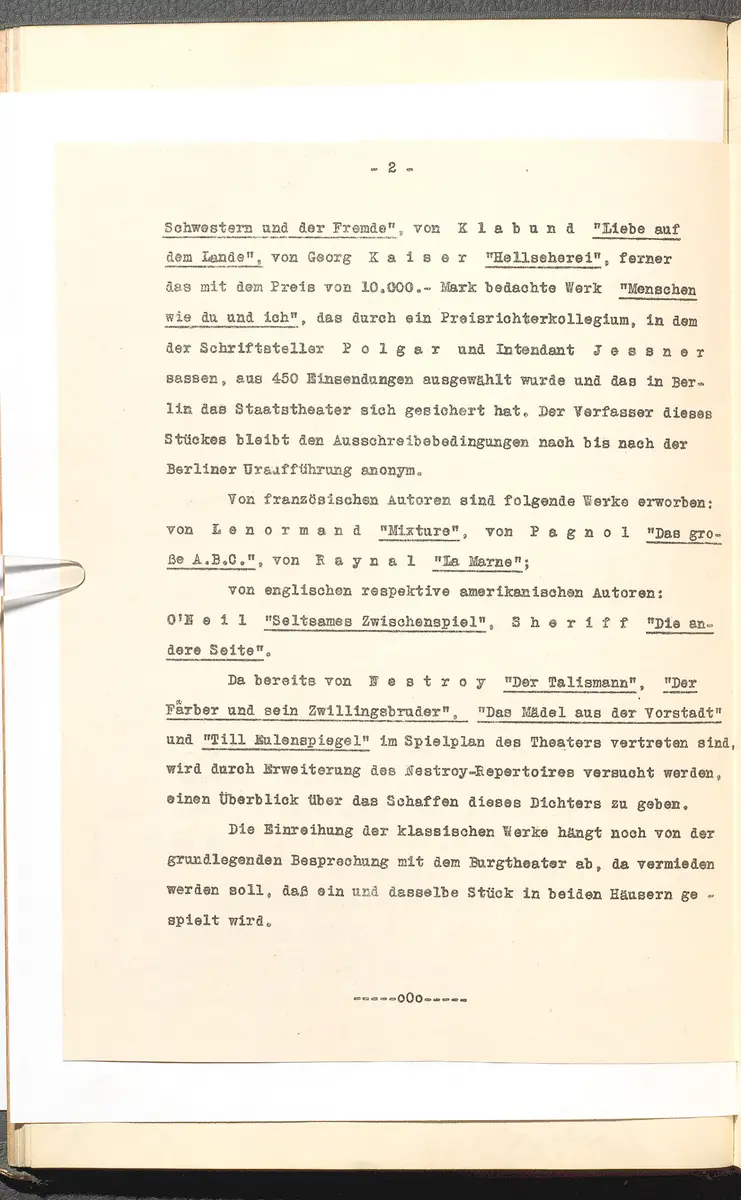 Protokolle der Ausschusssitzungen des Vereines des Deutschen Volkstheaters in Wien