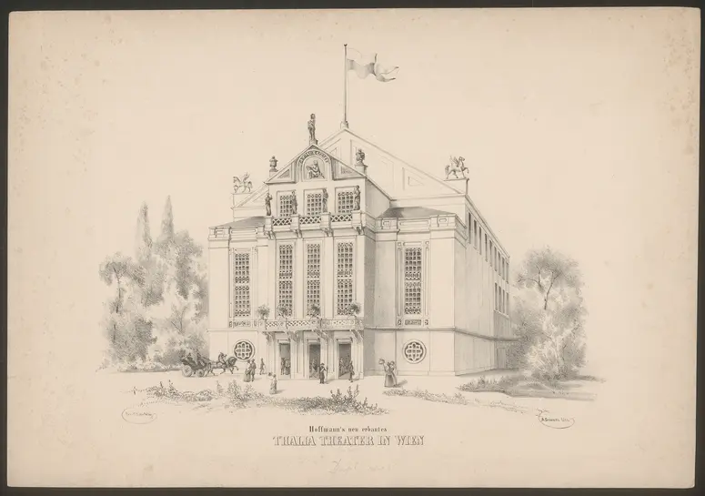 Wien, Thalia-Theater, Titel in Vorlageform: Hoffmann's neu erbautes Thalia Theater in Wien