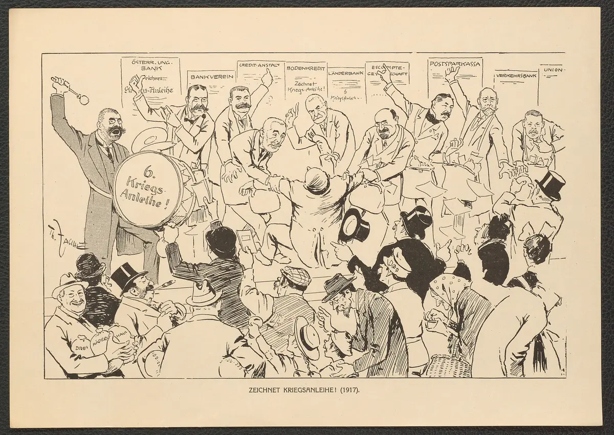 Zeichnet Kriegsanleihe! (1917), Titel der Serie: Theo Zasche's Lachendes Wien