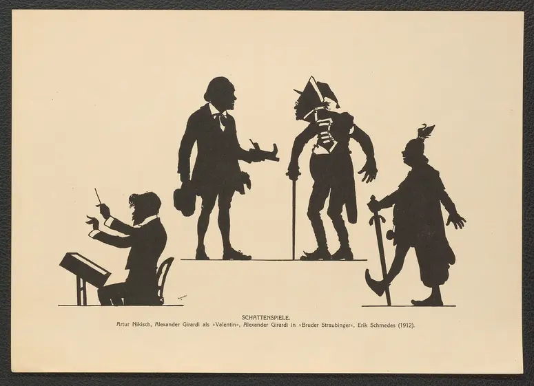 Schattenspiele. (Artur Nikisch, Alexander Girardi als