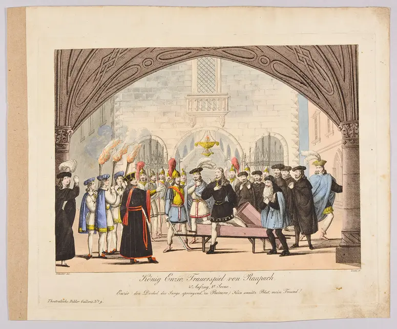 König Enzio, Titel der Serie: Theatralische Bilder-Gallerie, Name der Zeitschrift: Wiener Theaterzeitung