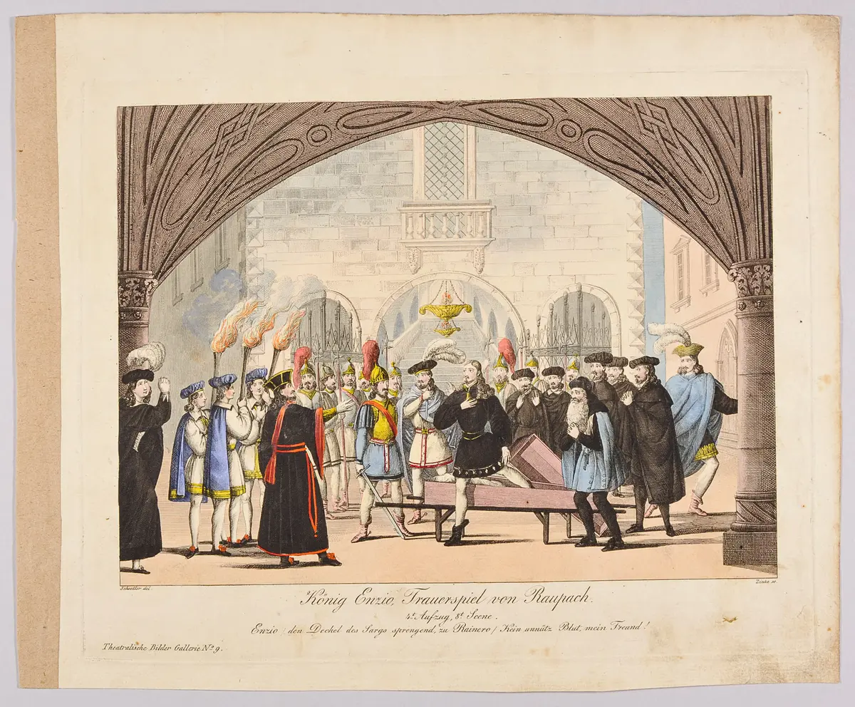 König Enzio, Titel der Serie: Theatralische Bilder-Gallerie, Name der Zeitschrift: Wiener Theaterzeitung