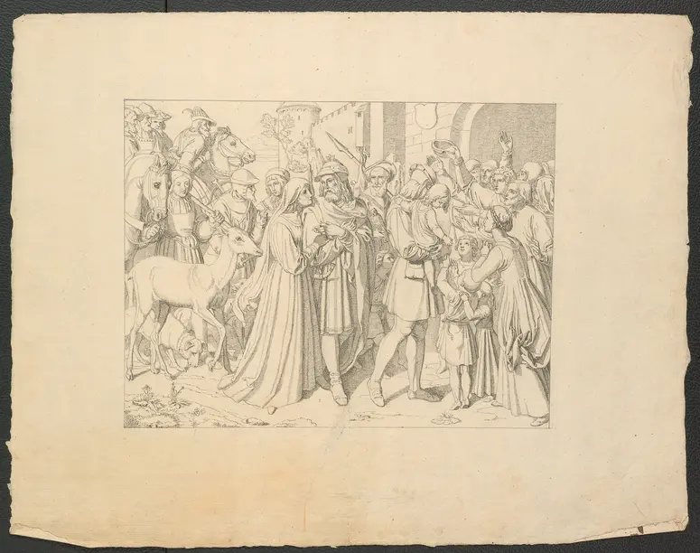 Leben und Tod der heiligen Genoveva, Titel in Vorlageform: Bilder zu Tiecks Genovefa