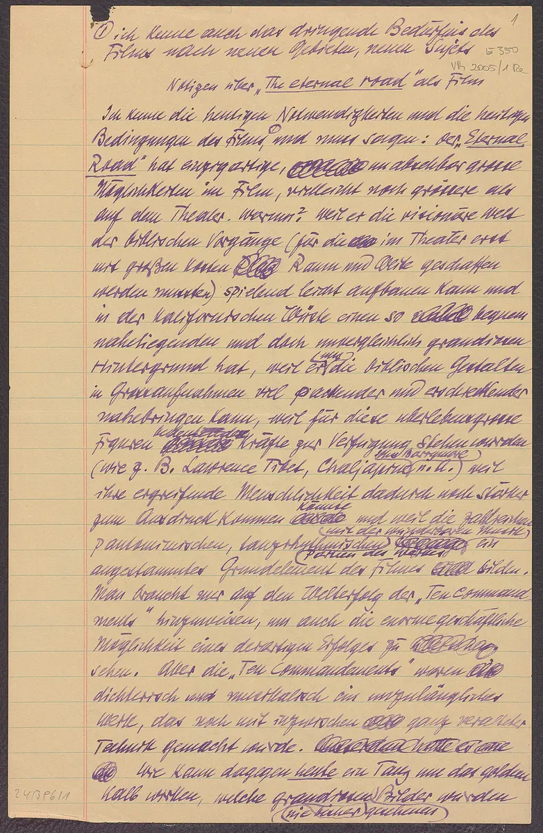 Der Weg der Verheißung. Film