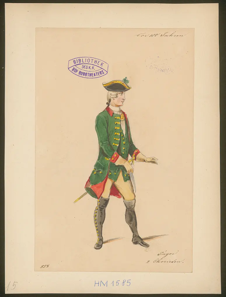 Vor hundert Jahren, Titel der Serie: Figurinen des k.k. Hof-Burgtheaters