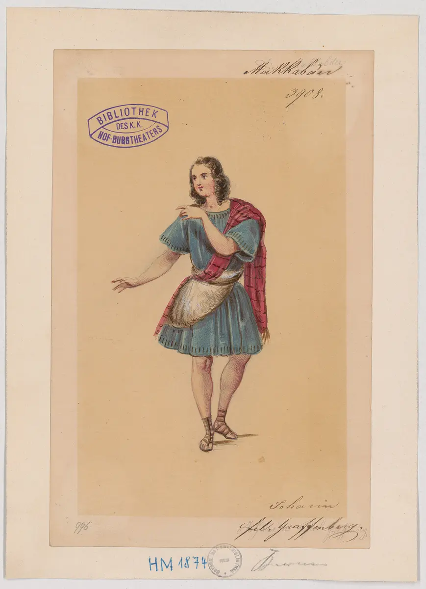 Die Makkabäer, Titel der Serie: Figurinen des k.k. Hof-Burgtheaters