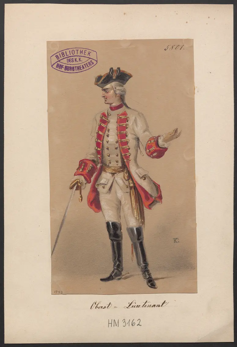 Pierres de Straß, Titel der Serie: Figurinen des k.k. Hof-Burgtheaters