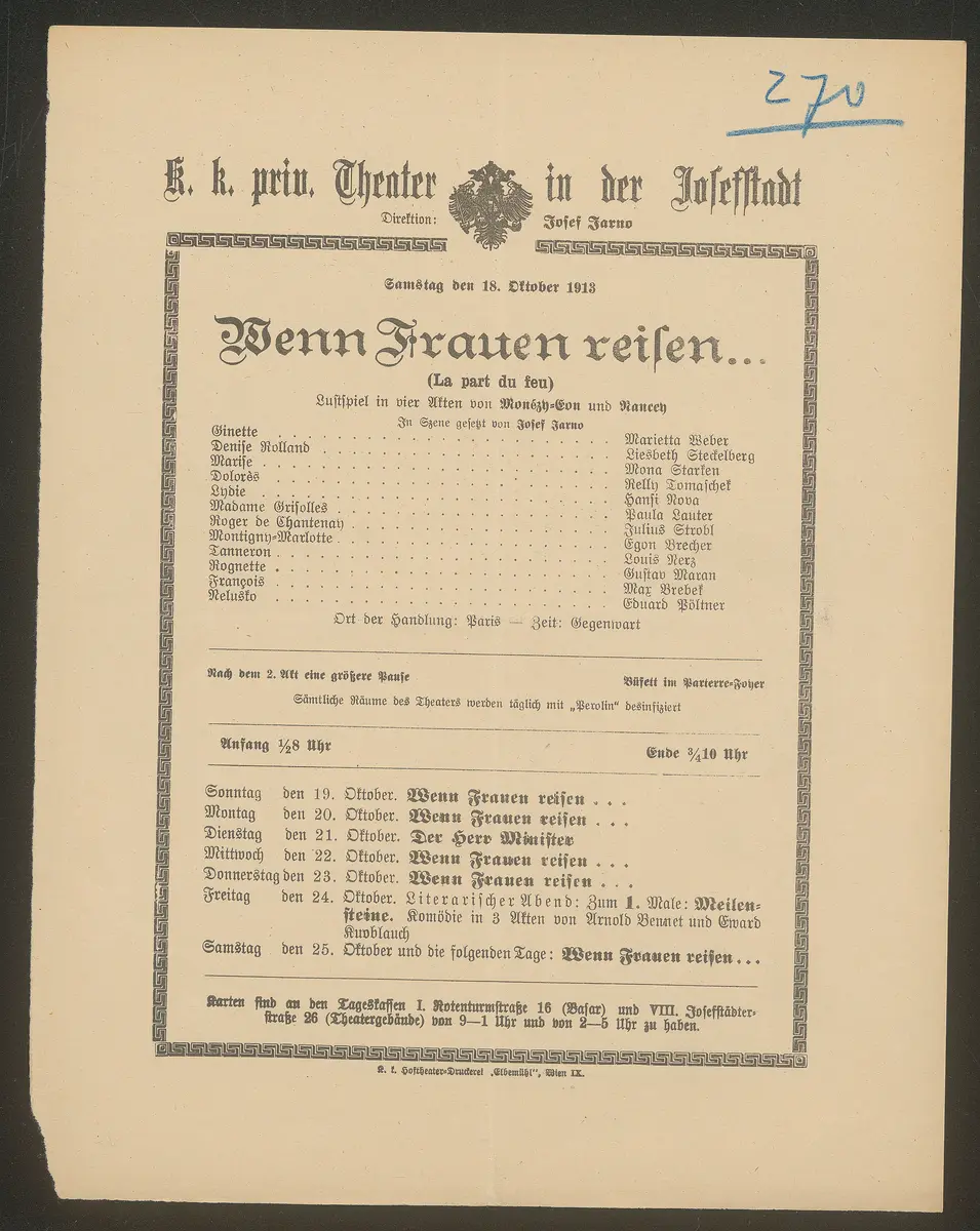 Wenn Frauen reisen, La part du feu (Originaltitel)