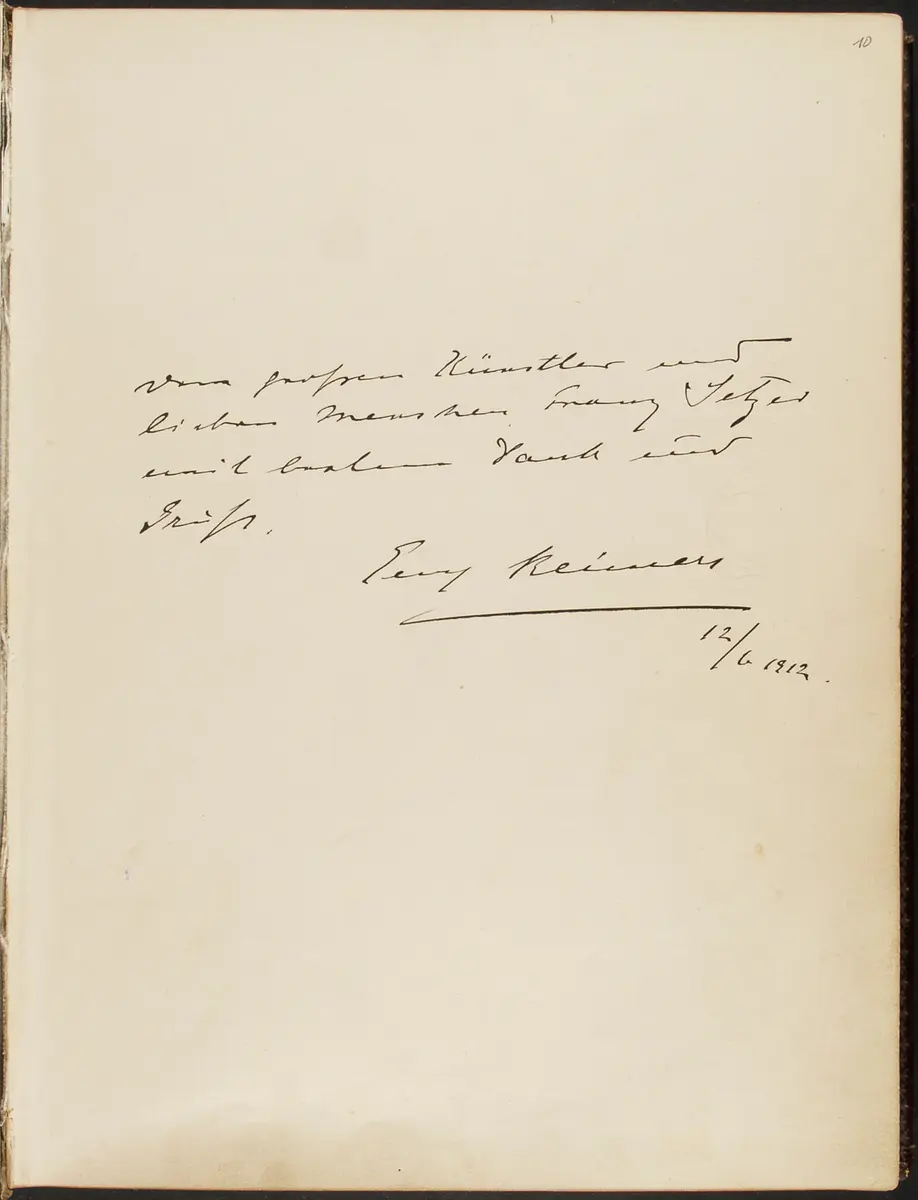 Gästebuch. Atelier Franz-Xaver Setzer, Wien