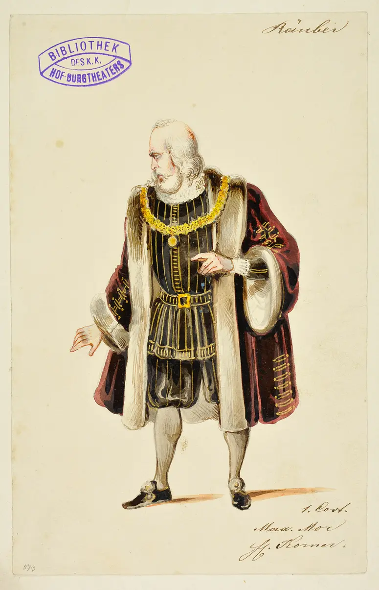 Die Räuber, Titel der Serie: Figurinen des k.k. Hof-Burgtheaters