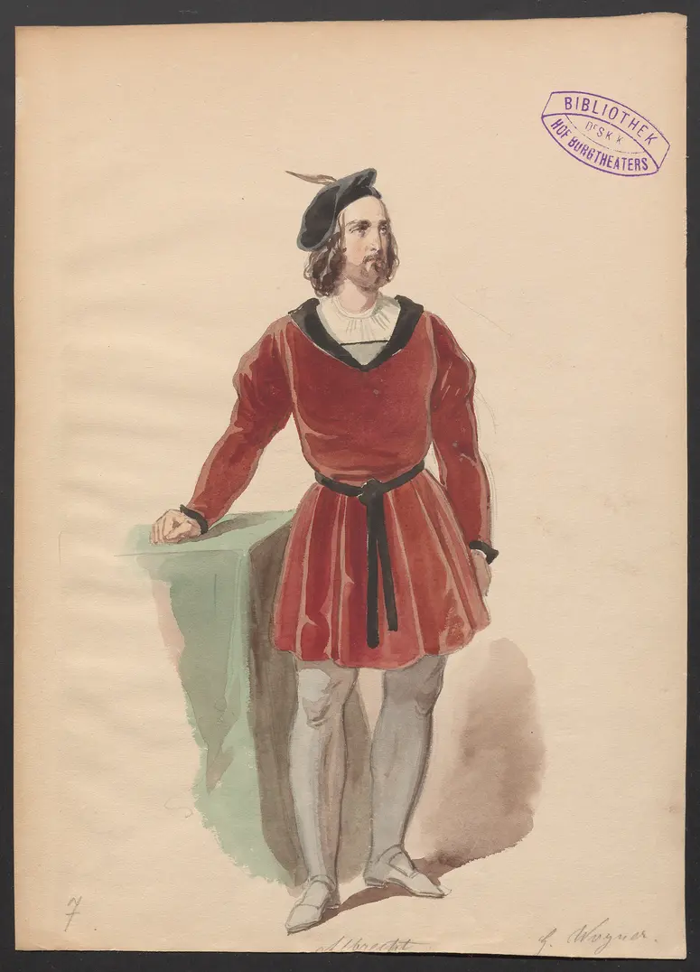 Herzog Albrecht, Titel der Serie: Figurinen des k.k. Hof-Burgtheaters