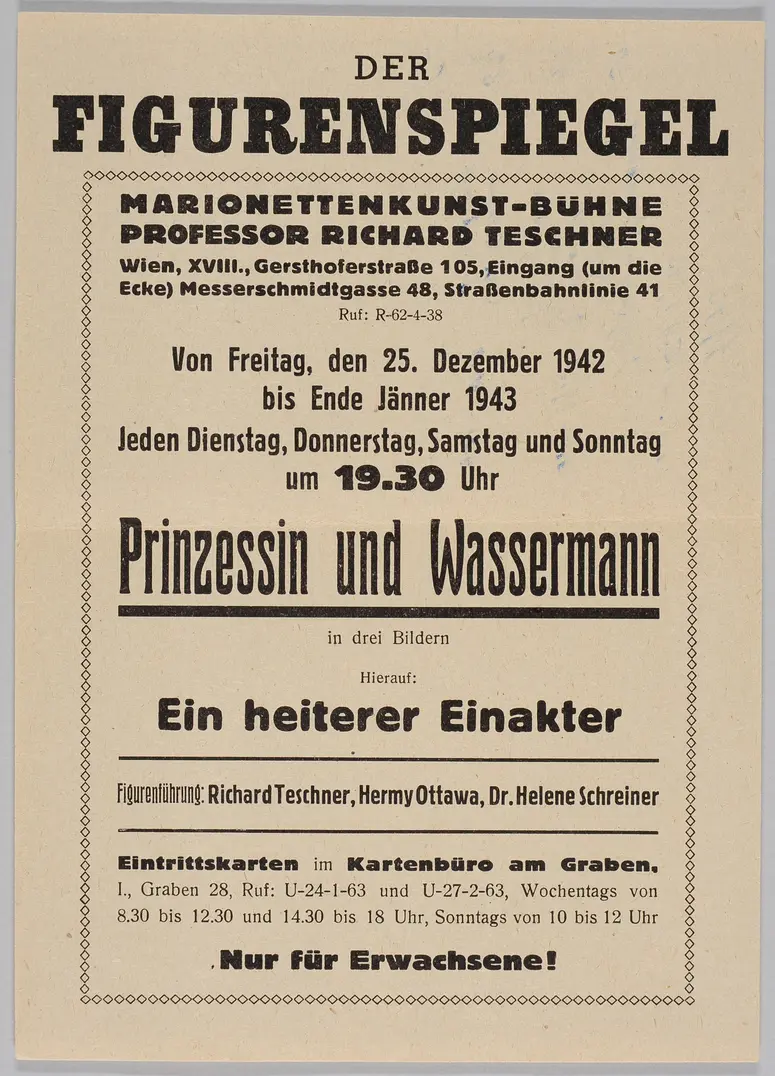 Der Figurenspiegel, Verweis auf Stücktitel: Prinzessin und Wassermann, Verweis auf Stücktitel: Der Redner