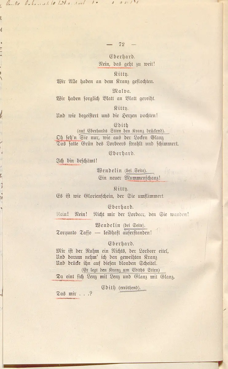 Die Fee Caprice. Lustspiel in 3 Akten