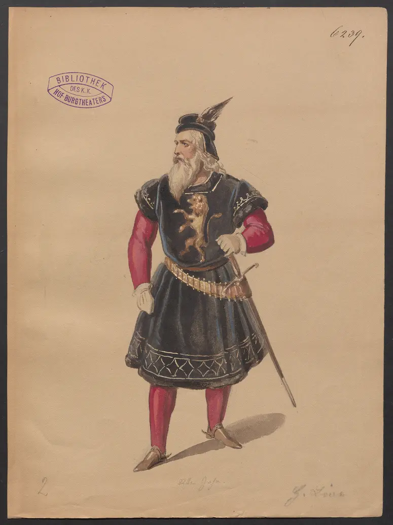 Tristan, Titel der Serie: Figurinen des k.k. Hof-Burgtheaters