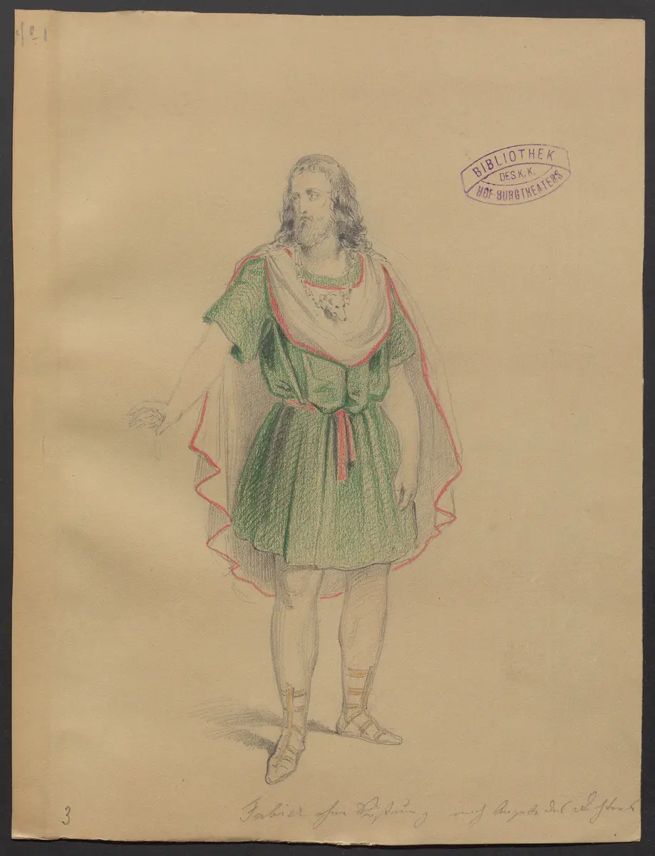 Die Fabier, Titel der Serie: Figurinen des k.k. Hof-Burgtheaters