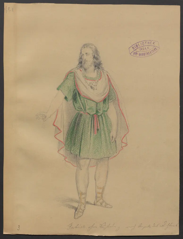 Die Fabier, Titel der Serie: Figurinen des k.k. Hof-Burgtheaters