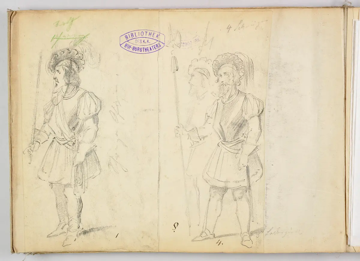 Die Jungfrau von Orleans, Titel der Serie: Figurinen des k.k. Hof-Burgtheaters