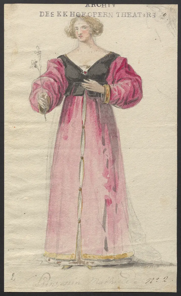 Mathilde von Guise, Originaltitel: Mademoiselle de Guise, Titel der Serie: Figurinen des k.k. Hofoperntheaters