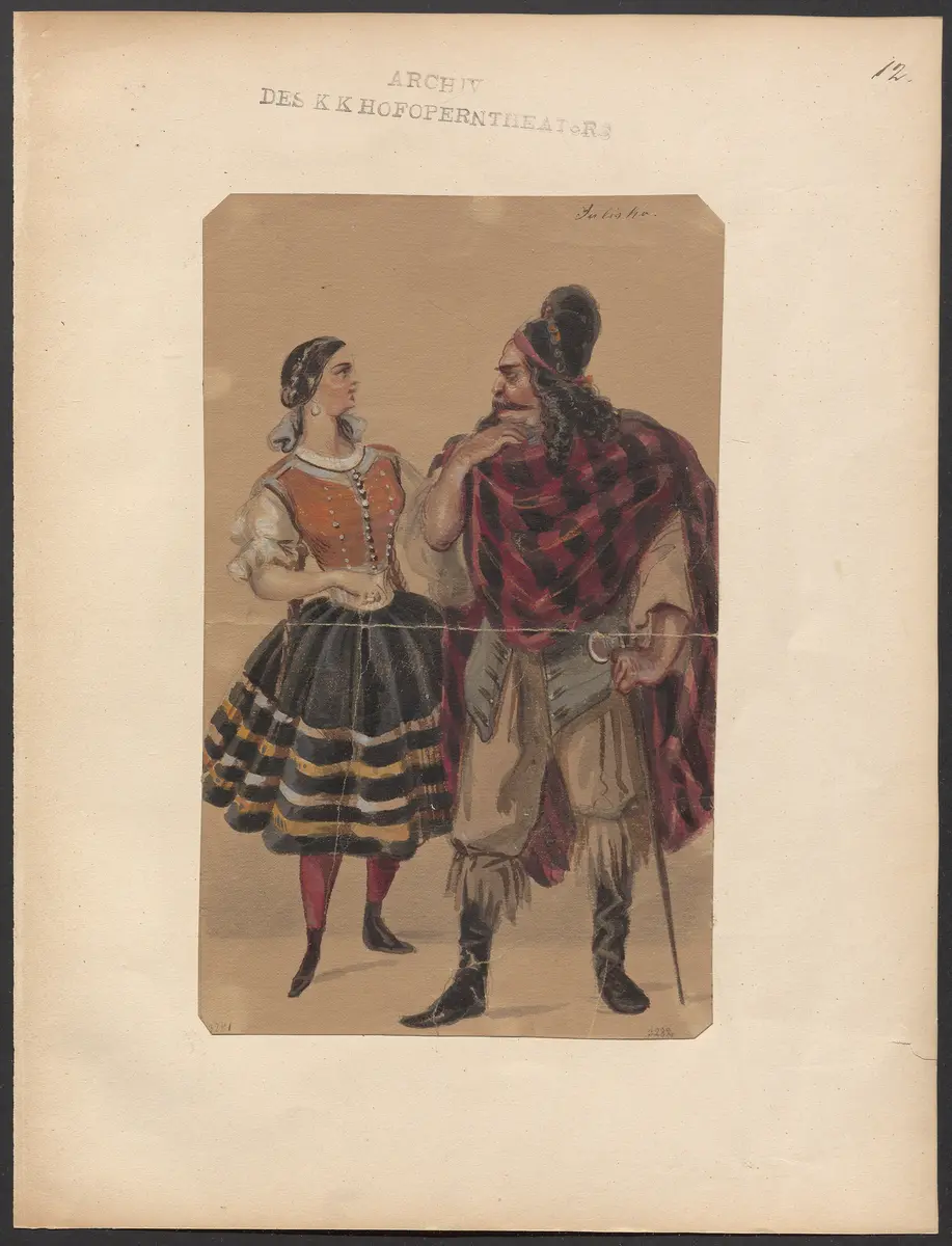 Juliska, Titel der Serie: Figurinen des k.k. Hofoperntheaters
