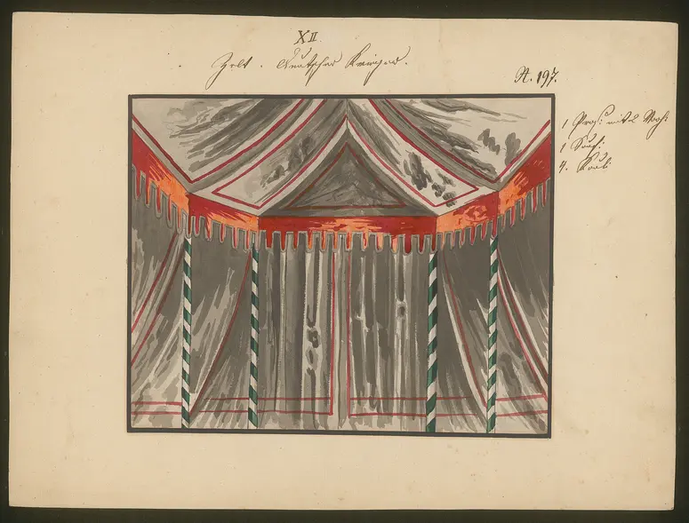 Ein deutscher Krieger, Titel der Serie: Dekorationsfundus der Hoftheater (Altbestand aus der ersten Hälfte des 19. Jh.)