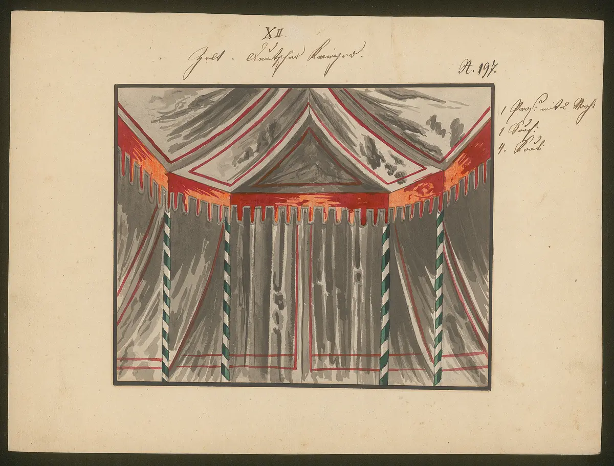 Ein deutscher Krieger, Titel der Serie: Dekorationsfundus der Hoftheater (Altbestand aus der ersten Hälfte des 19. Jh.)
