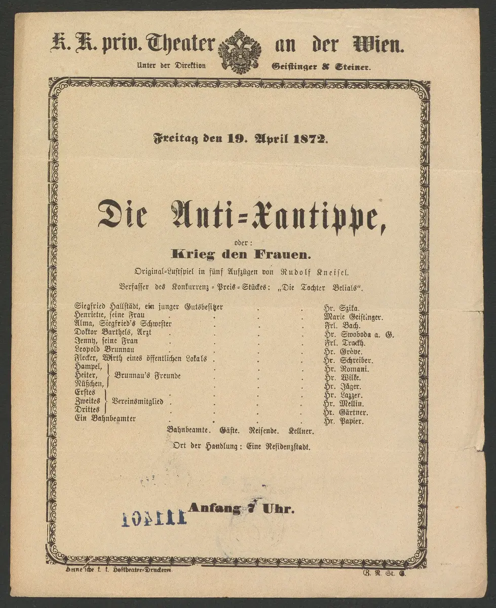 Die Anti-Xantippe, oder Krieg den Frauen
