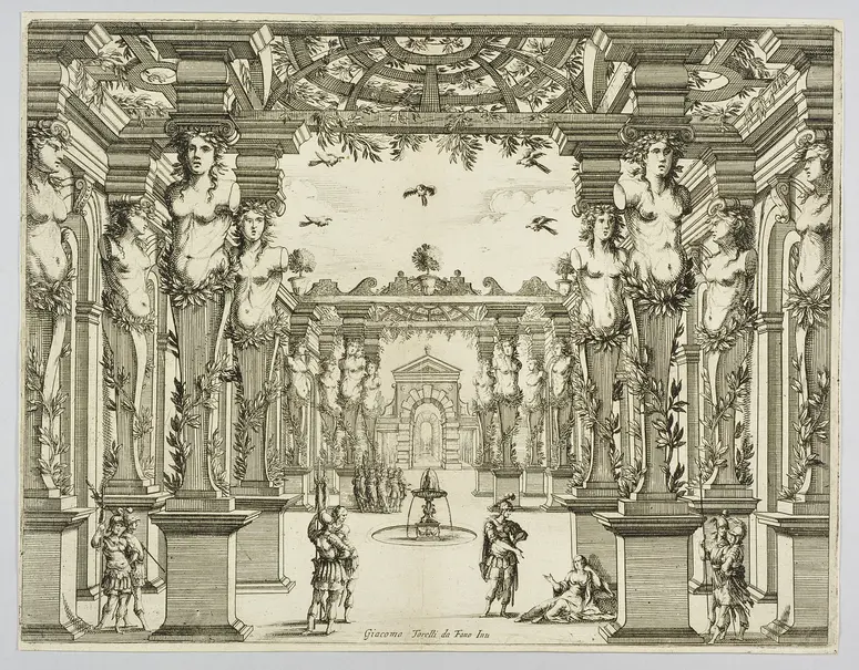 La finta pazza, Titel in Vorlageform: Feste Theatrali per la finta Pazza Drama del sig.r Giulio Strozzi [...]