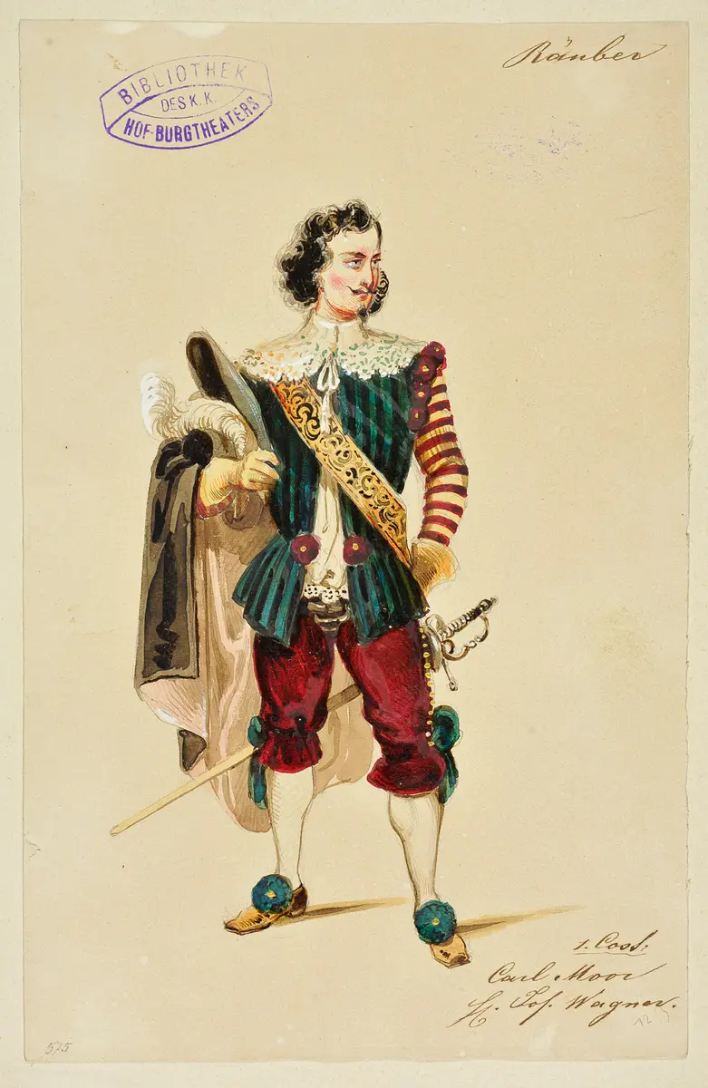 Die Räuber, Titel der Serie: Figurinen des k.k. Hof-Burgtheaters