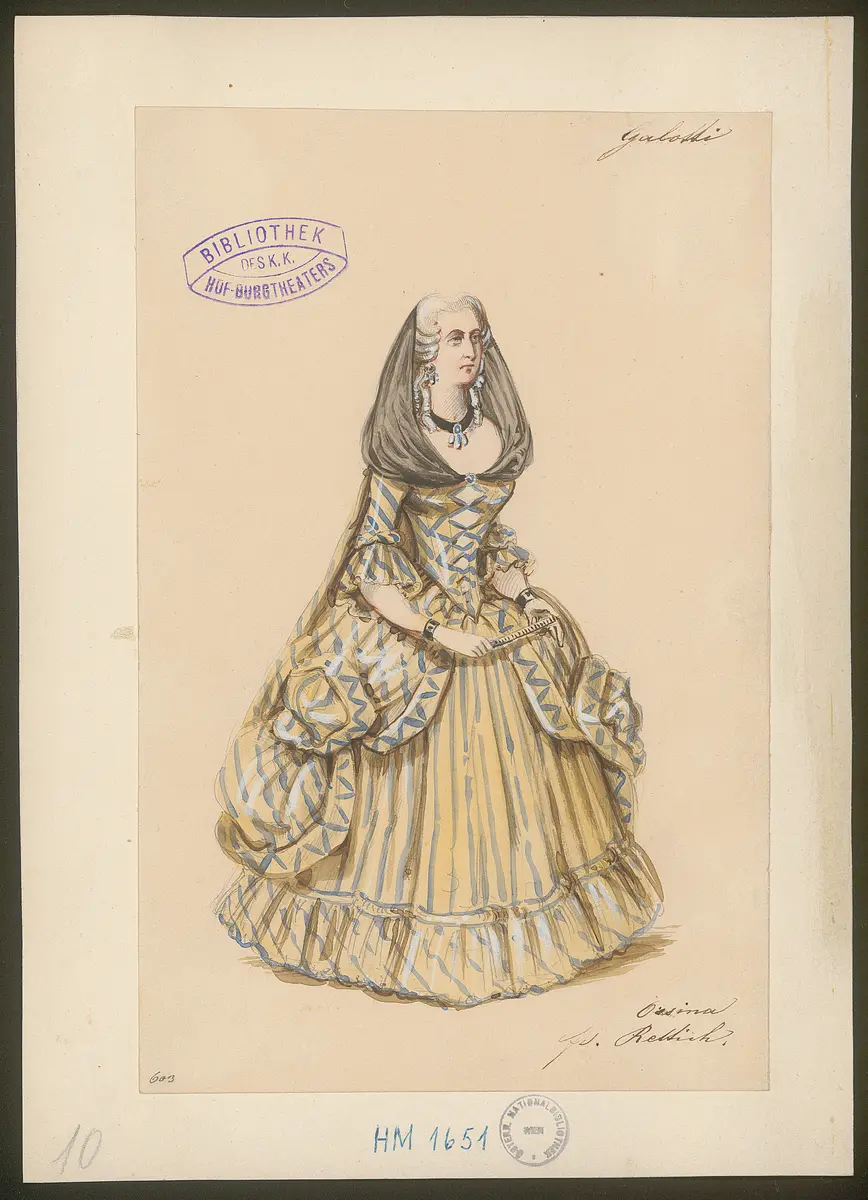 Emilia Galotti, Titel der Serie: Figurinen des k.k. Hof-Burgtheaters