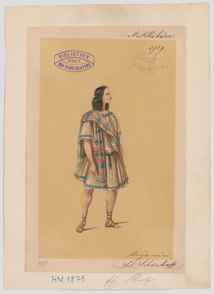 Die Makkabäer, Titel der Serie: Figurinen des k.k. Hof-Burgtheaters