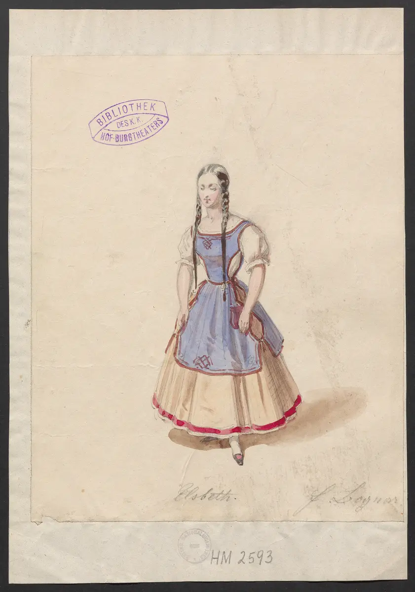 Heinrich von der Aue, Titel der Serie: Figurinen des k.k. Hof-Burgtheaters