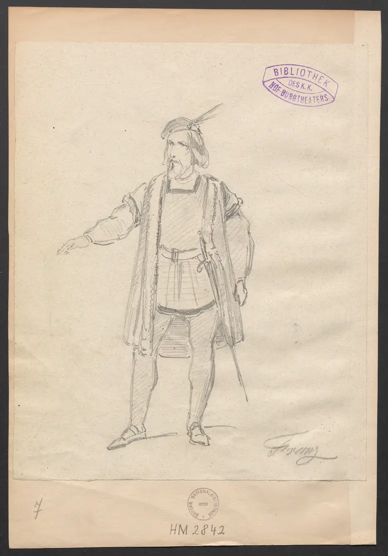 Hans Lange, Titel der Serie: Figurinen des k.k. Hof-Burgtheaters