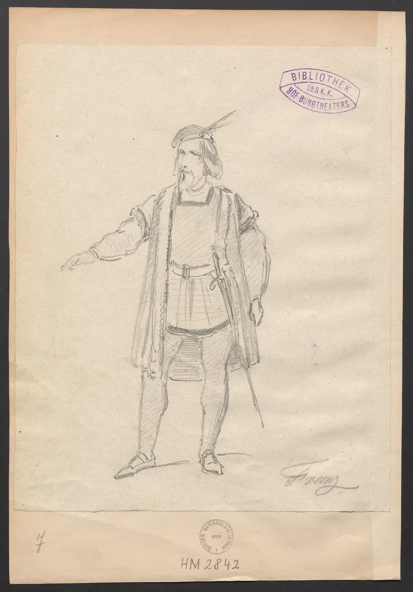 Hans Lange, Titel der Serie: Figurinen des k.k. Hof-Burgtheaters