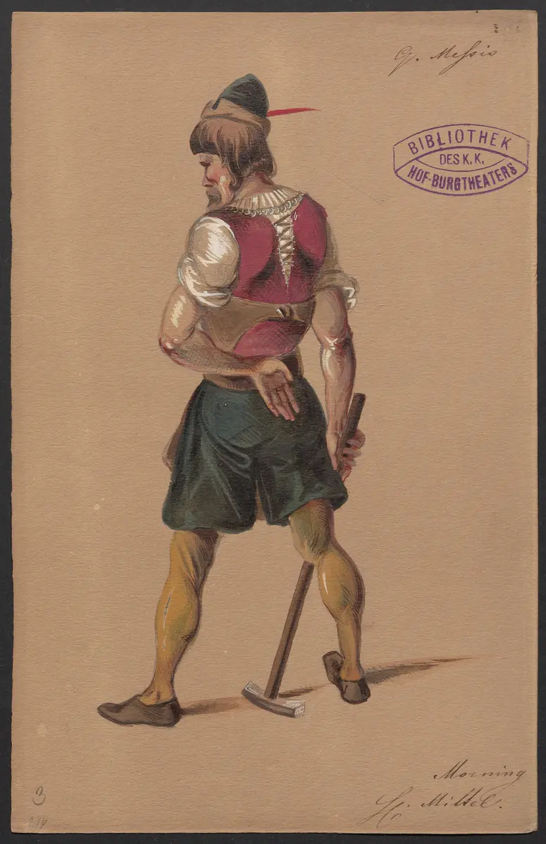 Quentin Messis, Titel der Serie: Figurinen des k.k. Hof-Burgtheaters