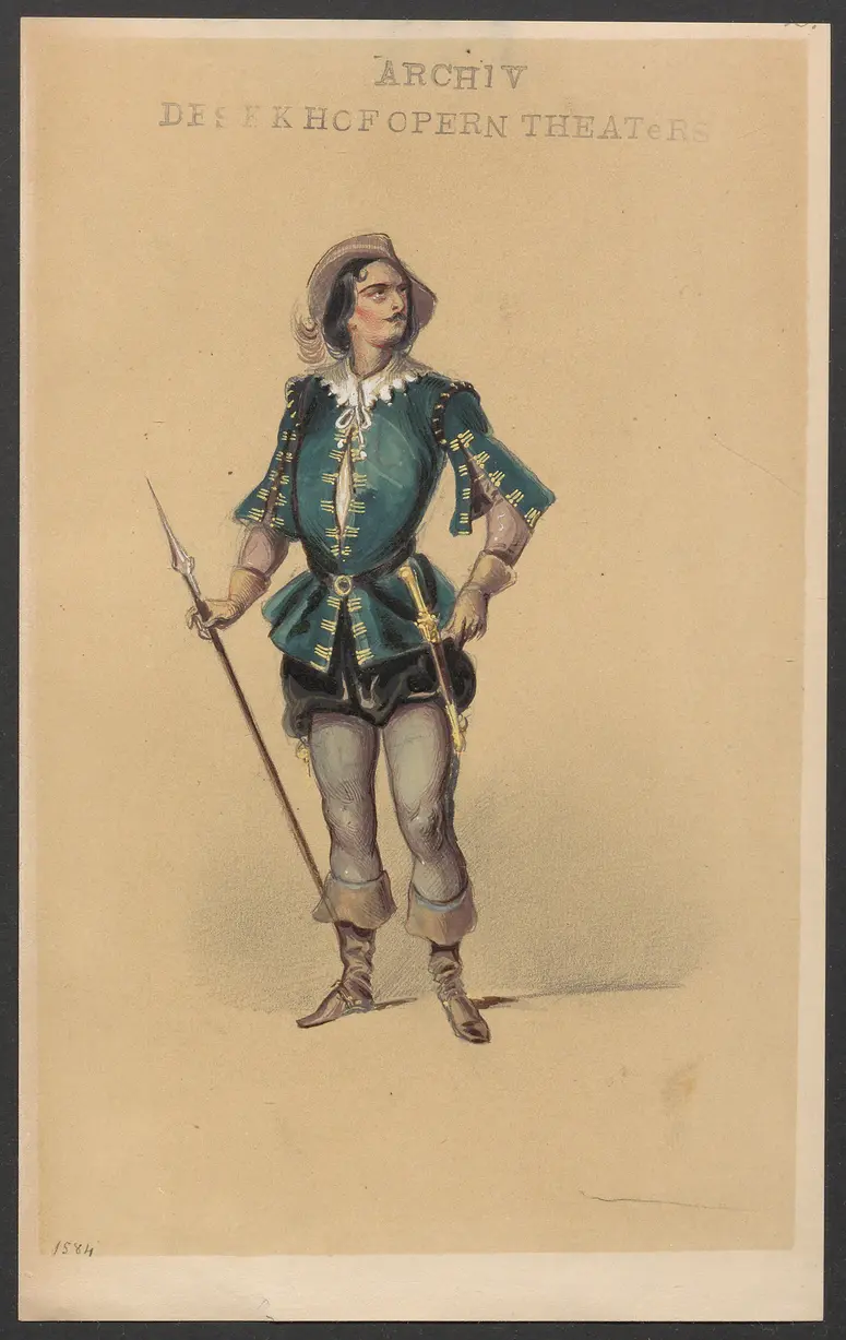 Méline, oder Die Nymphe des Tales, Suchtitel: Meline, oder Die Nymphe des Tales, Titel der Serie: Figurinen des k.k. Hofoperntheaters