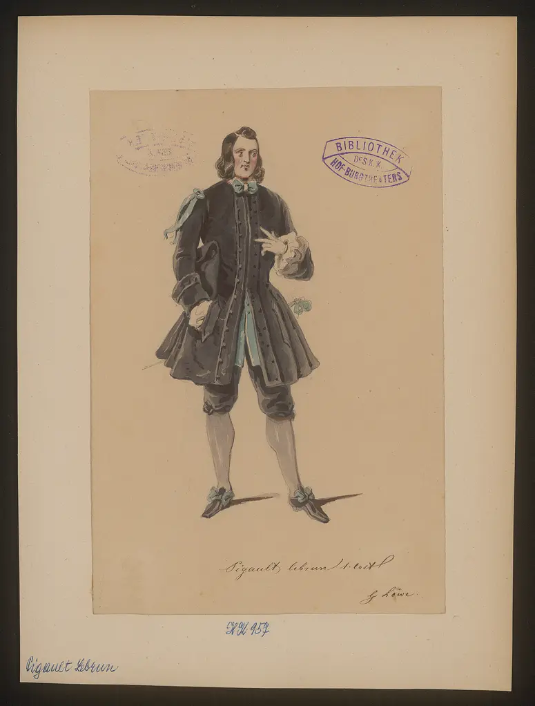 Pigault Lebrun, Titel der Serie: Figurinen des k.k. Hof-Burgtheaters